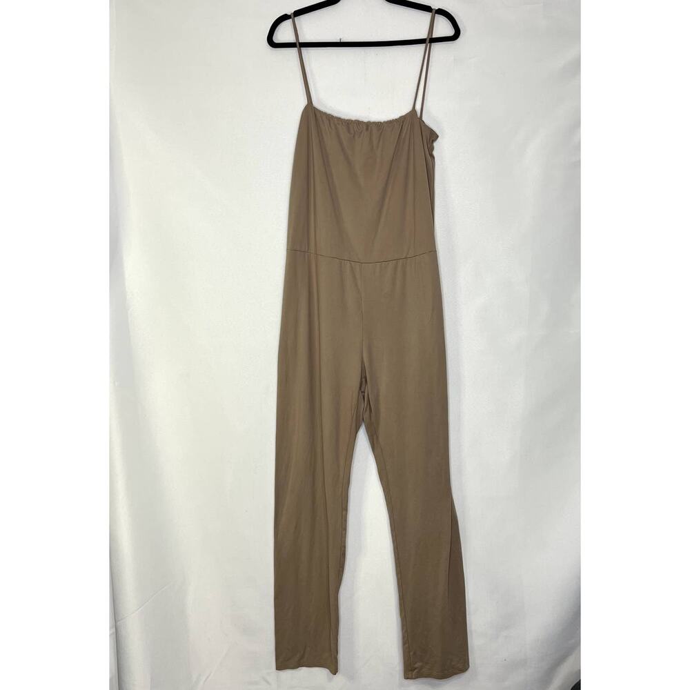 Plus Sized Fashion Nova Tan Tank Top  jumpsuit Size 3XL